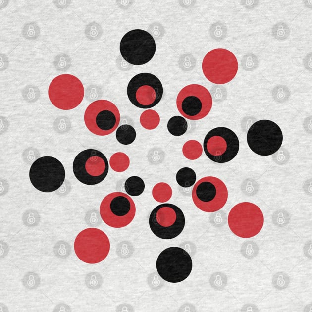 Red and black abstract circle by enflow